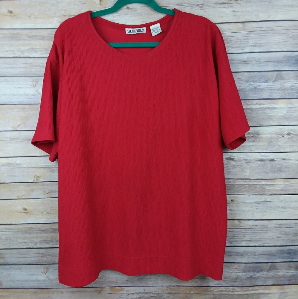 Sunbelt Red Short Sleeve Top